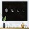 Designart - Moon Phases In The Night Sky - Modern Canvas Wall Art Print